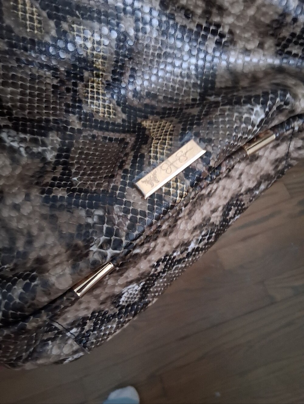 Jessica Simpson Faux Python Print Purse - Picture 5 of 9